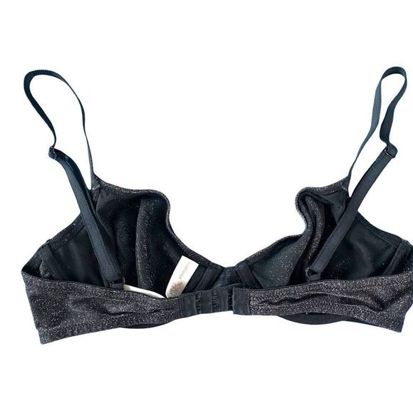 Gillian & O'Malley intimates black mesh bra underwire sz 34B - Picture 2 of 4